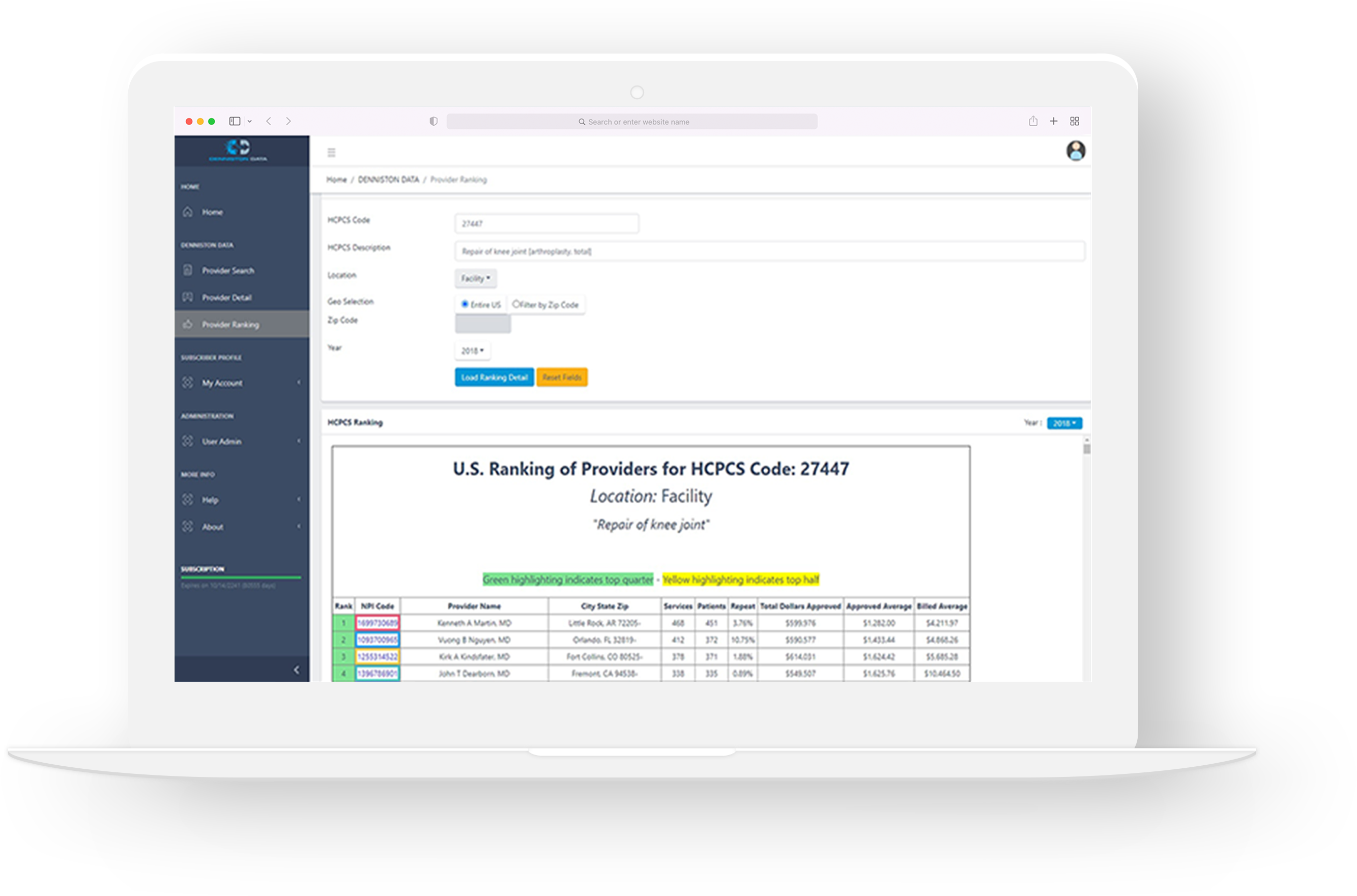 physicians provider network screenshot